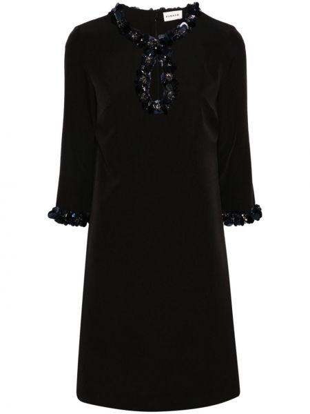 Mini šaty s flitry P.a.r.o.s.h. černé
