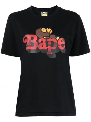 Trykt t-skjorte A Bathing Ape® svart