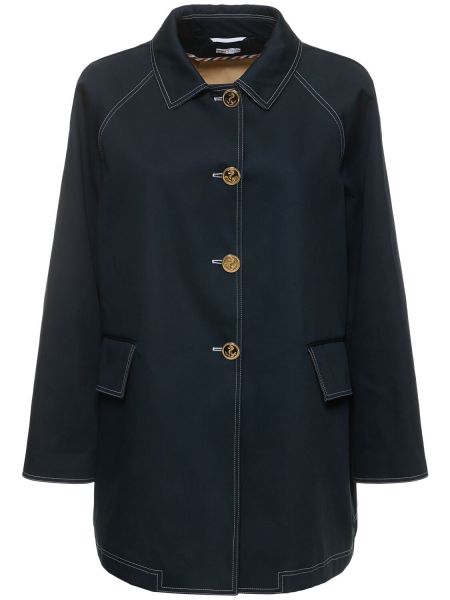Manteau court en coton Thom Browne bleu