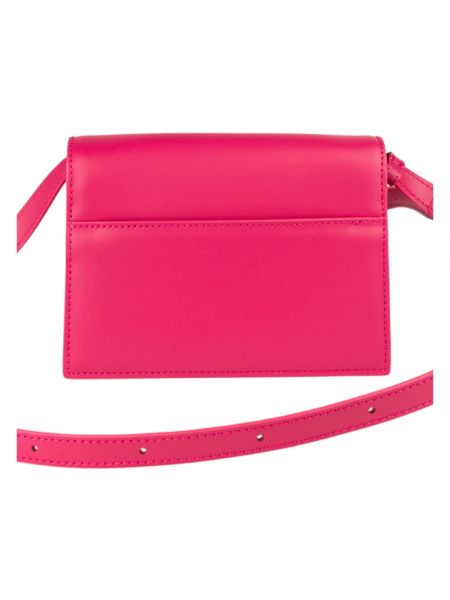 Leder schultertasche mit taschen Maison Kitsuné pink