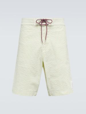 Kratke hlače s črtami Thom Browne zelena
