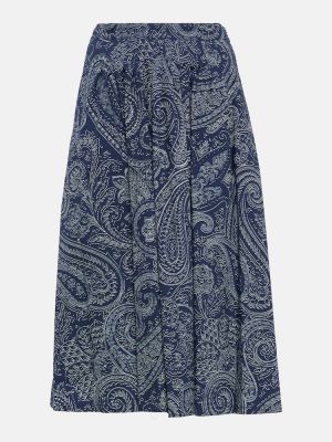 Bavlnená midi sukňa s paisley vzorom Etro
