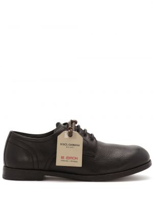 Kožne derby cipele Dolce & Gabbana crna