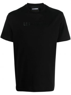 Памучна тениска Les Hommes черно