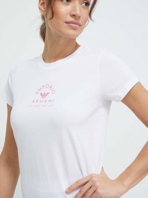 Koszulka bawełniana Emporio Armani Underwear biała