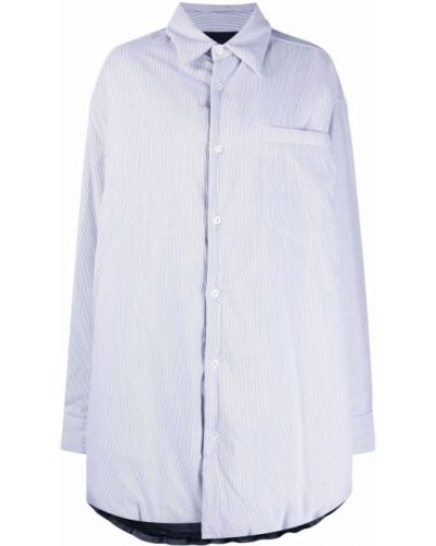 Camisa a rayas oversized Maison Margiela blanco