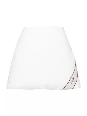Хлопковая юбка мини Prada белая