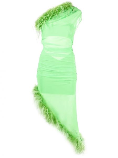Коктейлна рокля с пера Giuseppe Di Morabito зелено