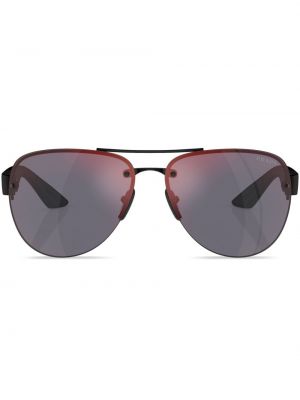 Sončna očala s potiskom Prada Linea Rossa črna