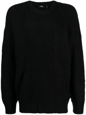 Плетен пуловер Five Cm черно