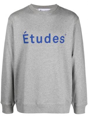 Bluza dresowa z nadrukiem Etudes szara