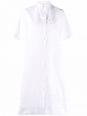 Robe chemise brodé P.a.r.o.s.h. blanc