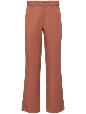 Ravne hlače Kolor rjava