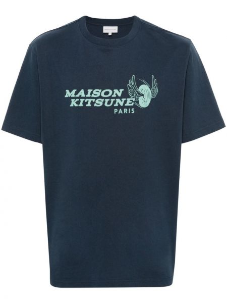 Pamučna majica Maison Kitsuné plava