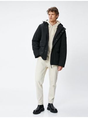 Anorak jakna s gumbima s kapuljačom s džepovima Koton