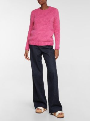 Jersey de cachemir de tela jersey con estampado de cachemira Gabriela Hearst rosa