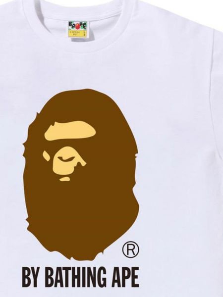 Bavlněné tričko s potiskem A Bathing Ape® bílé
