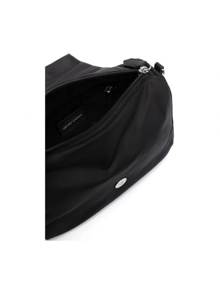 Nylonowa torba na ramię Emporio Armani czarna