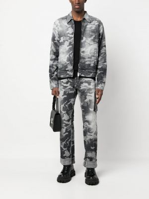 Straight jeans mit camouflage-print Dsquared2 grau