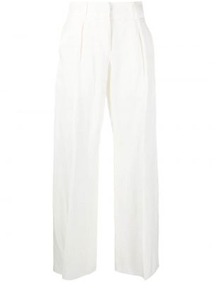 Rovné kalhoty relaxed fit Ferragamo bílé