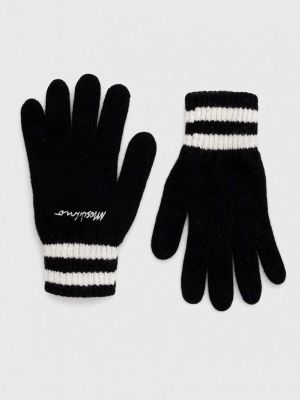 Вълнени ръкавици Moschino черно