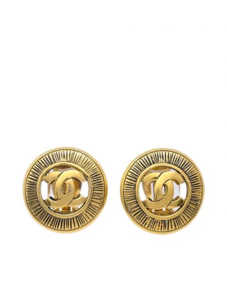 Auskarai su sagomis Chanel Pre-owned auksinė