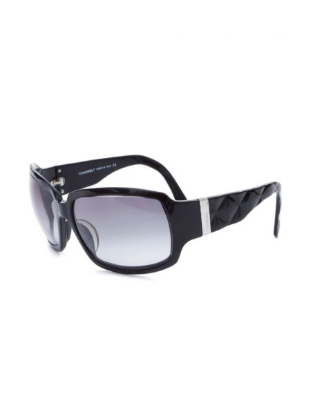 Pikowane okulary przeciwsłoneczne oversize Chanel Pre-owned