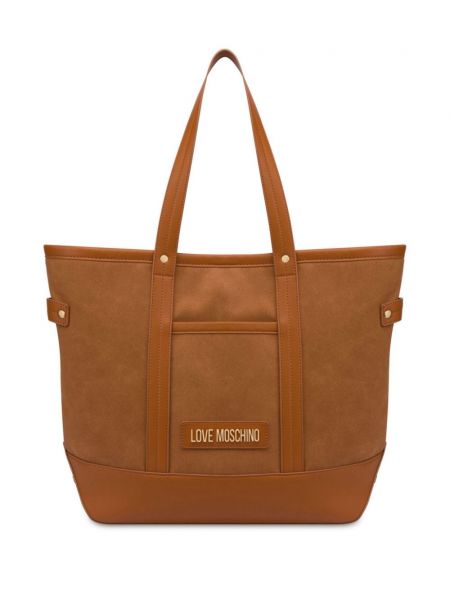 Shopping bag Love Moschino brun