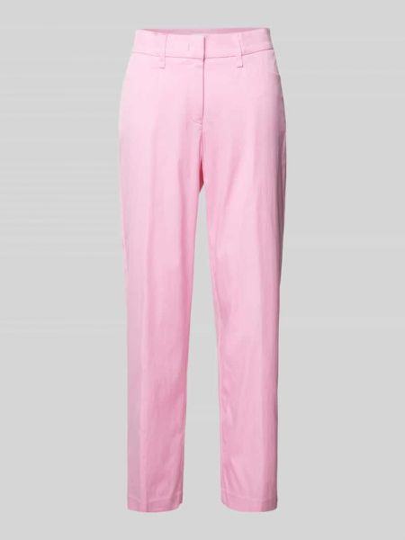 Spodnie slim fit Brax różowe