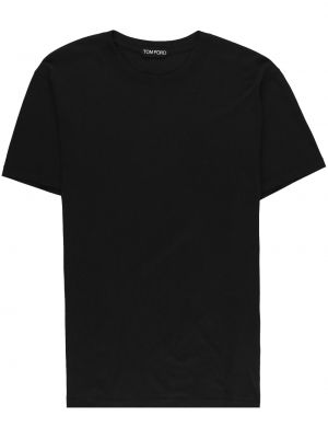 T-shirt di cotone in lyocell Tom Ford nero