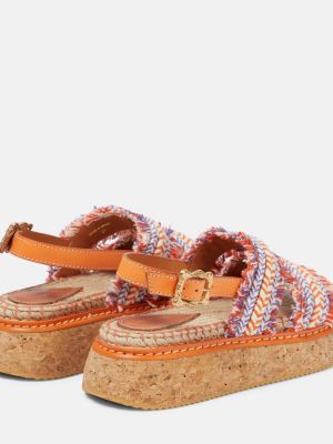 Плетени сандали Zimmermann оранжево