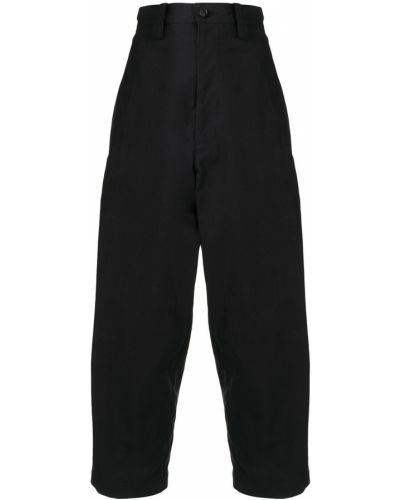 Pantalones de cintura alta Yohji Yamamoto negro