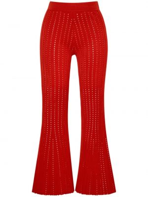 Pantalon en tricot Adam Lippes rouge