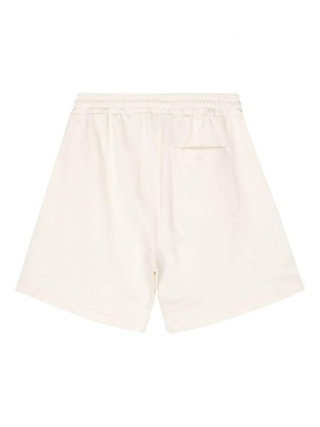 Shorts de sport en coton à imprimé Msgm blanc