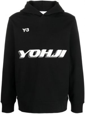 Kokvilnas kapučdžemperis ar apdruku Y-3