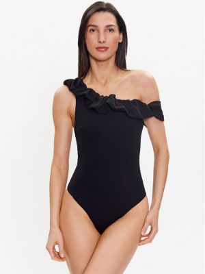 Vientisas maudymosi kostiumėlis su perlais Undress Code juoda