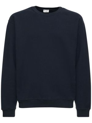 Jersey sweatshirt aus baumwoll Saint Laurent blau