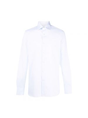 Biała koszula w paski Ermenegildo Zegna