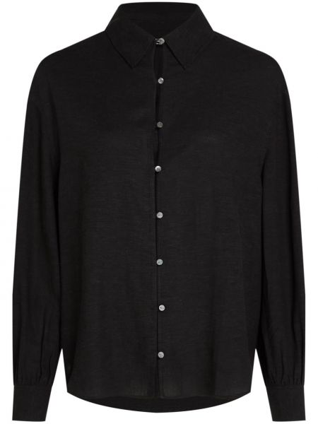 Košeľa na gombíky Karl Lagerfeld čierna