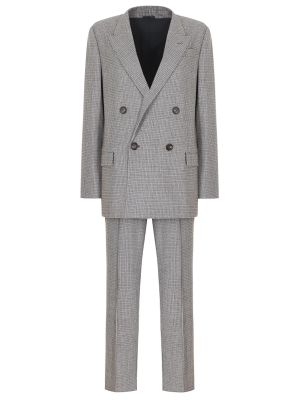 Шерстяной костюм Brunello Cucinelli серый