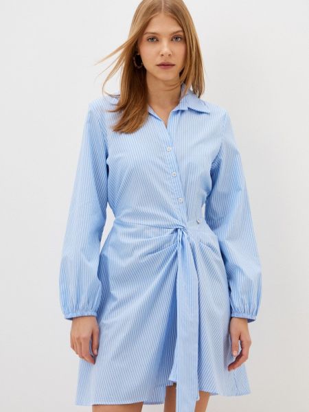 Платье-рубашка Rinascimento голубое