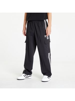 Ριγέ παντελόνι cargo Adidas Originals μαύρο