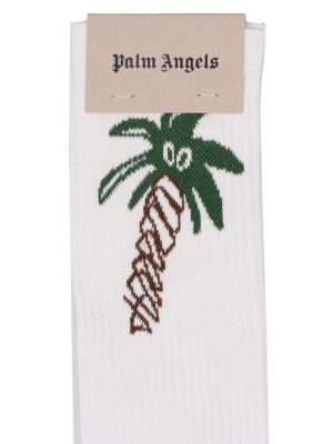 Bombažne nogavice Palm Angels bela