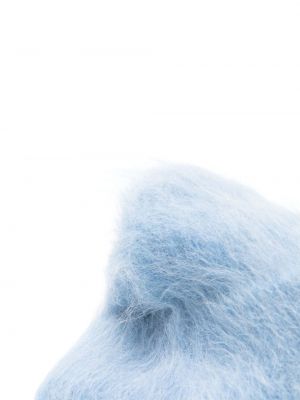 Vlněný čepice z alpaky Séfr modrý