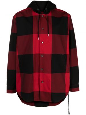 Kostkovaná košile s kapucí s potiskem Mastermind Japan