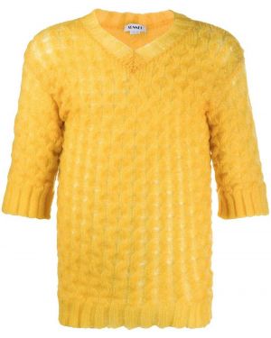 Jersey de punto manga corta de tela jersey Sunnei amarillo