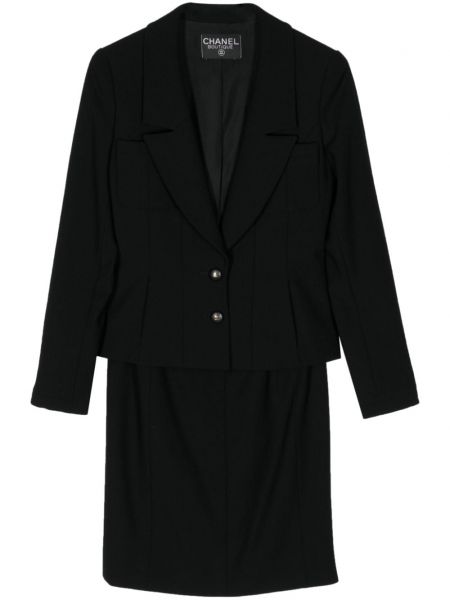 Μάλλινη φούστα Chanel Pre-owned μαύρο