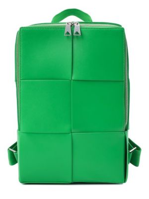 Кожаный рюкзак Bottega Veneta зеленый