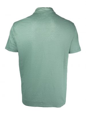 Lininis polo marškinėliai Boglioli žalia