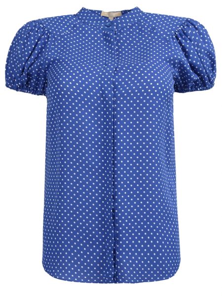 Шелковая блузка Michael Kors голубая